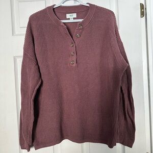 Aerie Knit Henley Sweater